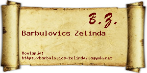 Barbulovics Zelinda névjegykártya